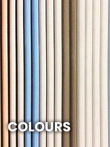 Custom-made blinds with a wide choice of lively colors