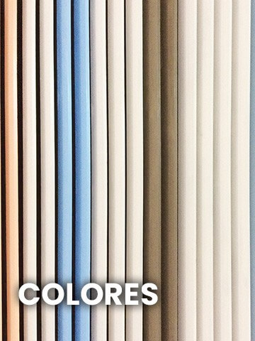 Estores a medida con una amplia selección de colores vivos.