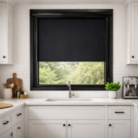 100% Blackout White Back Blind