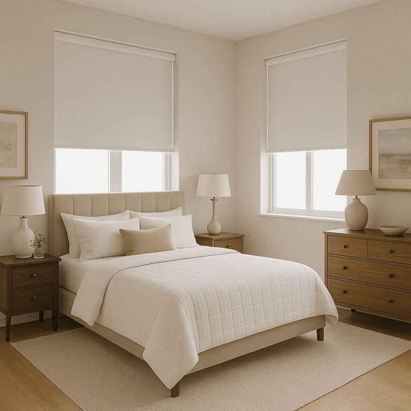 Blackout White Back Blind - <b>Express</b> Blackout White Back Blind - <b>Express</b>